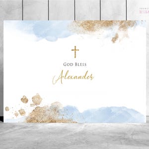 god bless baptism backdrop, Christening Baptism, First Communion Backdrop, Baptism Decorations, Baptism Banner, christian Baptism party Sign