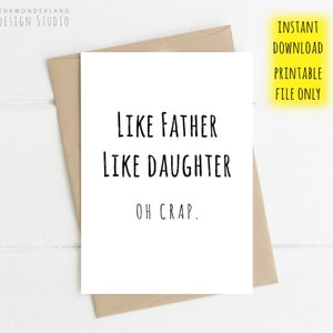 wie Vater wie Tochter, lustige Vatertagskarte, lustige soziale Distanzierungskarte, lustiges Vatertagsgeschenk für Vater, Vatertagskarte Ehemann