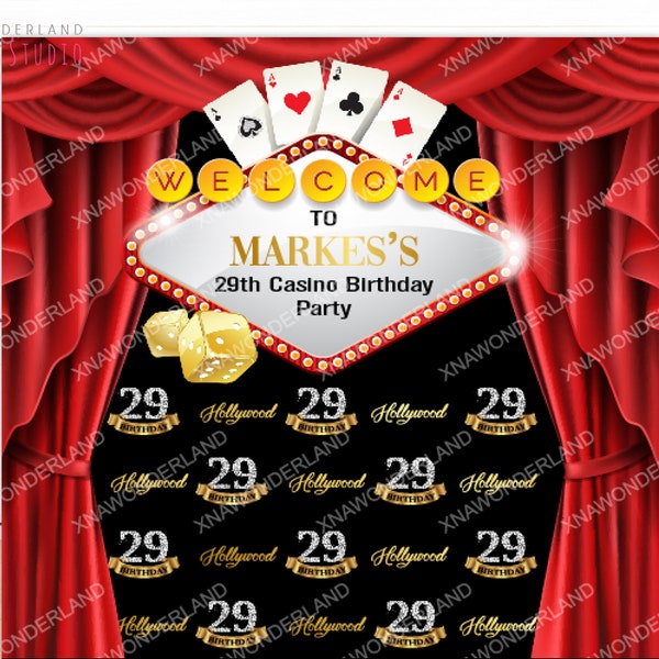 digital only, Custom casino Backdrop, luxury casino banner, gambling decor, personalized casino theme party, poker dominos party, gamble