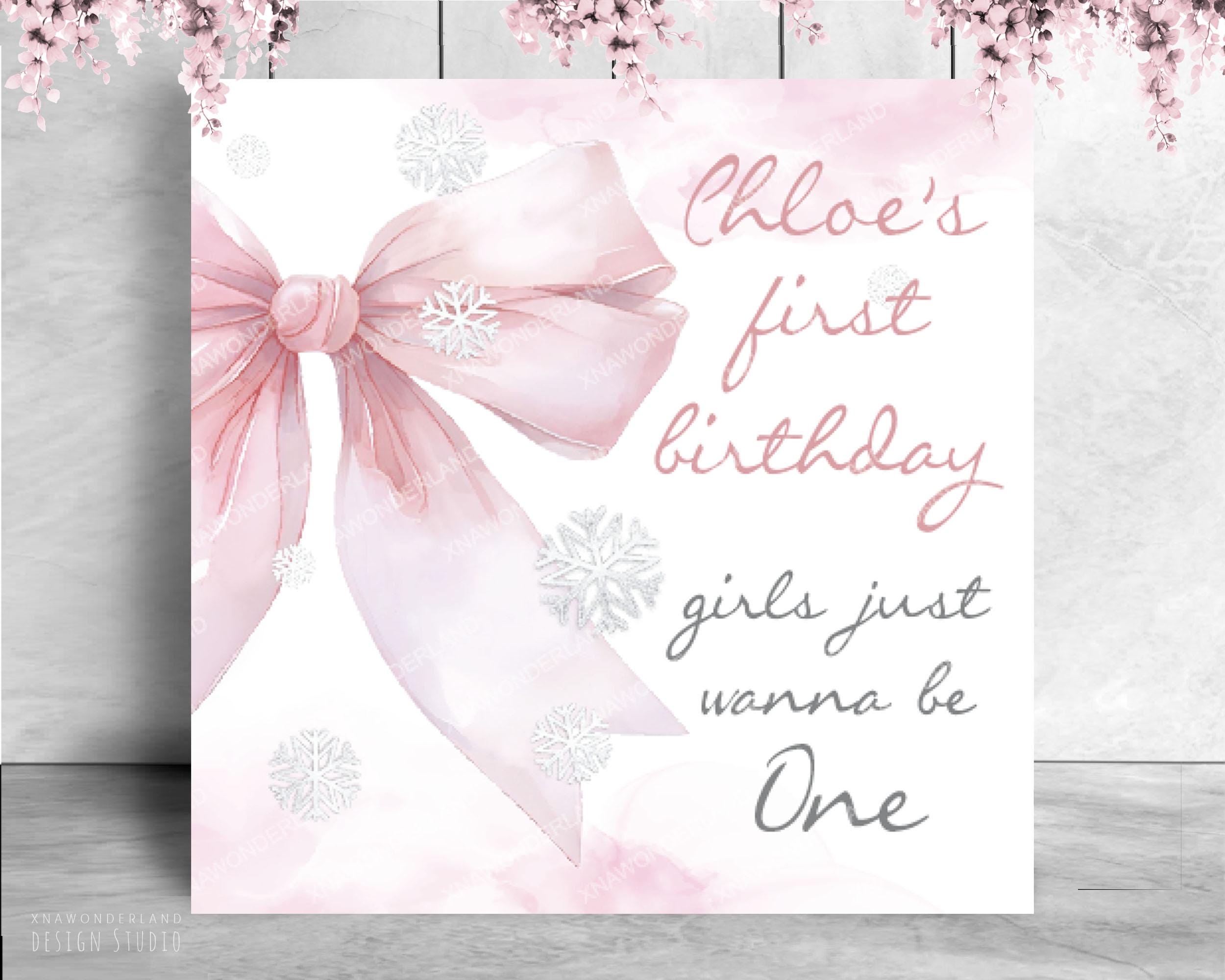 Flower Wall Ballons Pink Backdrop For Baby Girl 1st Birthday Photograp Gx 1035