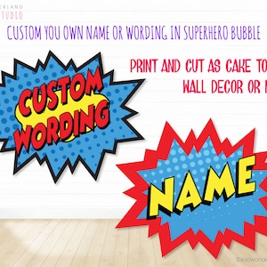 super hero party, super hero art svg, superhero birthday, superhero room decor, kids superhero, superhero prints, pow wow boom bubbles art