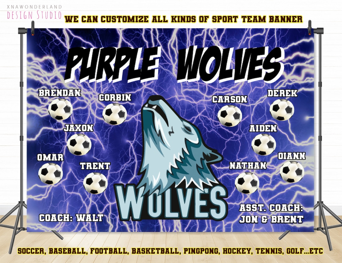 Custom Soccer Team Banners Custom Sport Team Banner AYSO Etsy