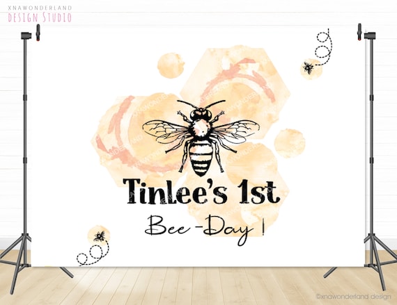 bee day party, bee day backdrop, bee day banner, 1st bee day, bee birthday banner, bee theme birthday, bee baby shower, bee party decor sign
