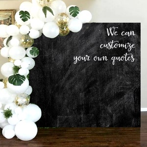 digital only, Custom Wedding Tapestry, rustic chalkboard wedding, chalkboard quote banner, chalkboard backdrop, quote wedding backdrop