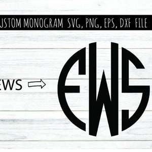 Puede incluir: Monograma en blanco y negro con las letras EWS en un círculo. Archivo de Monograma Personalizado SVG, PNG, EPS, DXF.