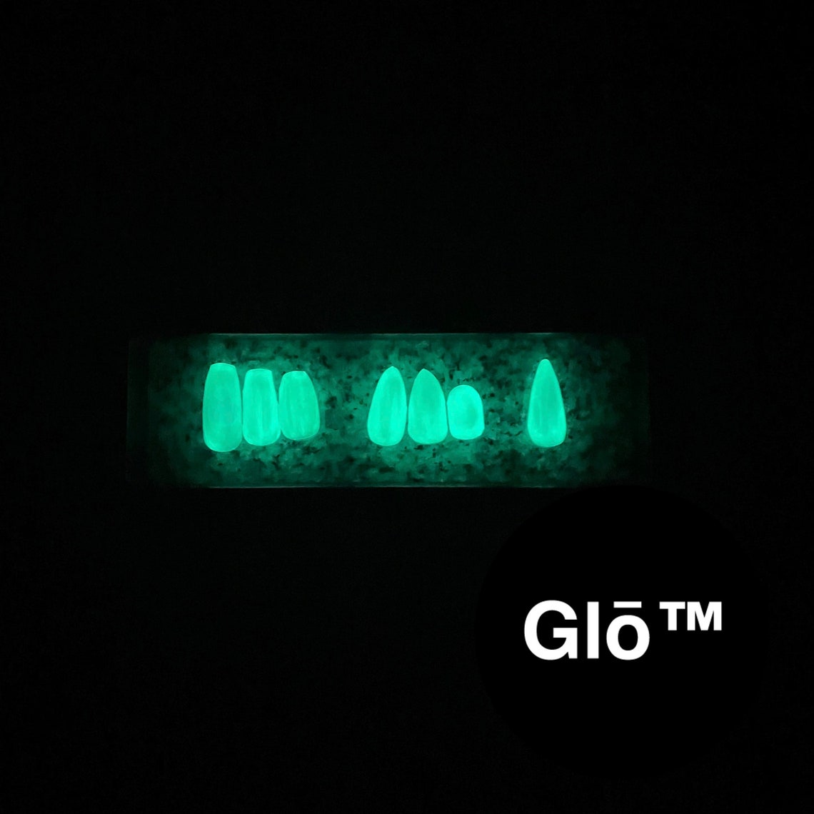 Glow in the Dark Blue Instant Acrylic Nails Display Box - Etsy