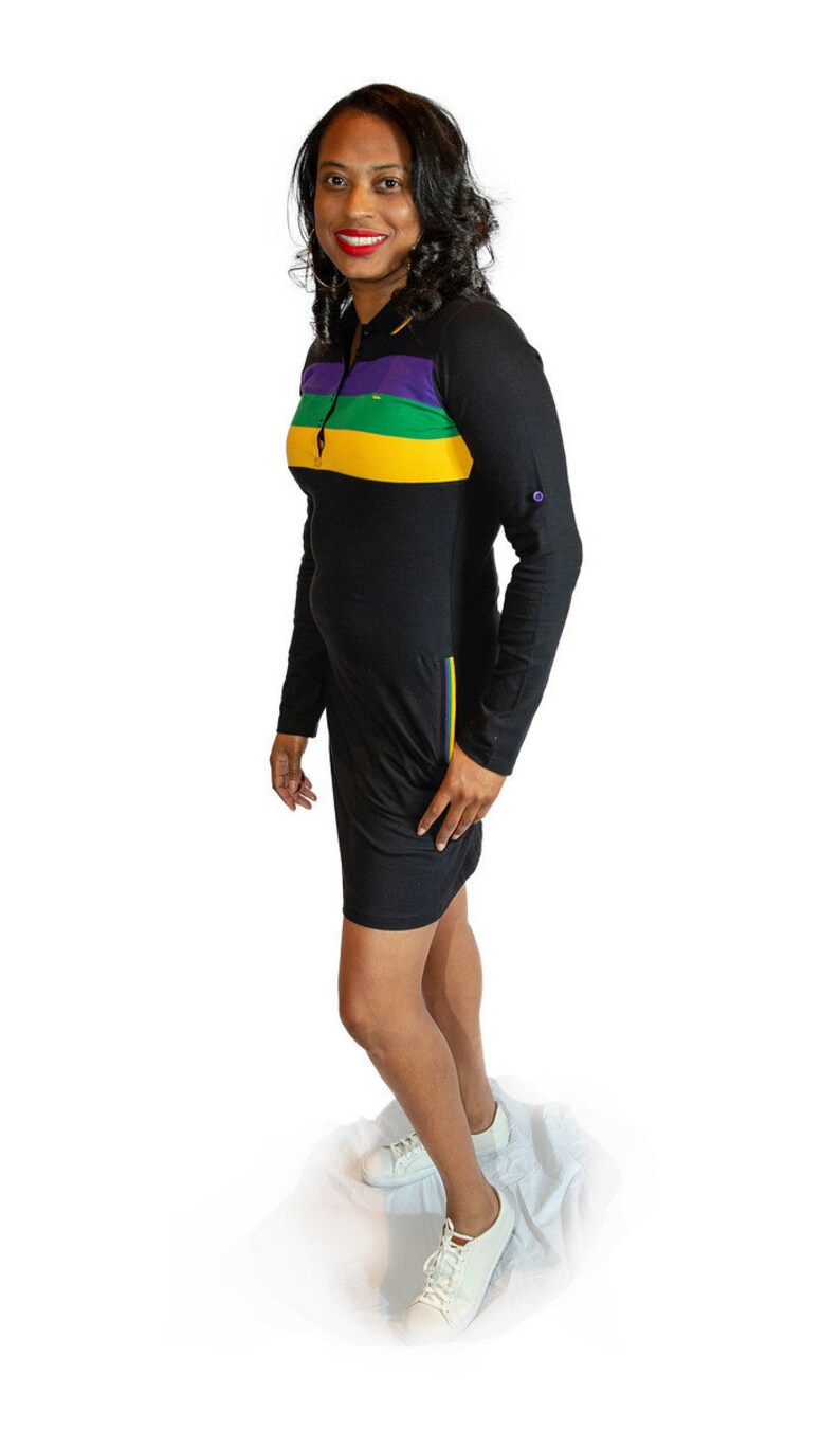 girls black polo dress