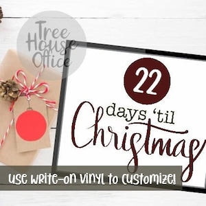 Days Til Christmas SVG DXF PNG jpeg | Days Until | Sleeps Until | Advent Calendar svg| Christmas Countdown| Santa Arrives| Clip Art Cut File