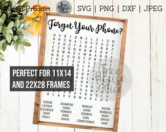 Bathroom Word Search Svg Etsy