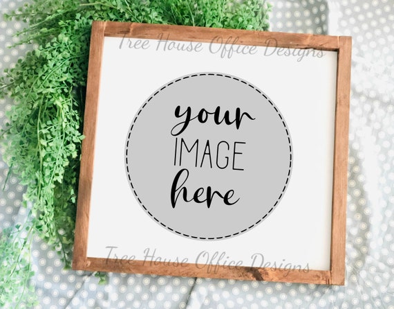 Square Farmhouse Frame Mockup 12 X 12 In