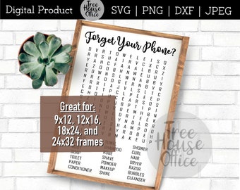 Bathroom Word Search Svg Etsy