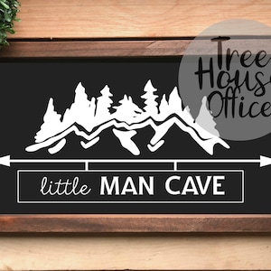 Little Man Cave SVG/DXF/PNG/jpeg| Woodland Nursery Decor | Kleine man svg | Bos natuurkwekerij | Jongens kamer afdrukbaar instant download