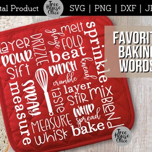 Pieczone słowa Uchwyt na garnek SVG, Cricut SVG dla ściereczek kuchennych, ściereczek kuchennych, uchwytów na garnki, pieczone pliki SVG Cut, pieczone sublimacyjne pliki PNG dla podkładki pod gorące naczynia