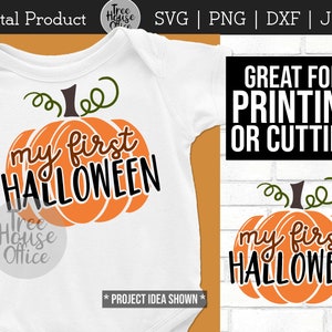 My First Halloween svg, 1st Halloween Cut File, Baby's Halloween DIY shirt svg, Cutest Pumpkin in the patch, Halloween Cut File Download