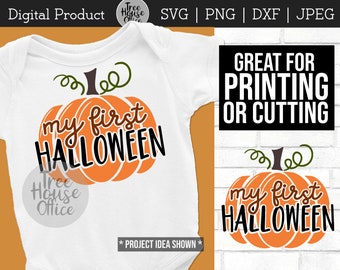 My First Halloween Svg, 1st Halloween Cut File, Baby es Halloween DIY Shirt svg, Cutest Kürbis im Patch, Halloween Cut File Download