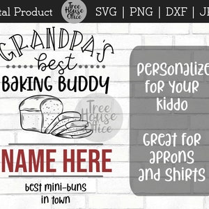 Opa es Baking Buddy SVG, JPEG, PNG, Dxf, Kinder Backen svg, Urlaub Backen Team, Geschenk für Opa, Backen Crew, Backen mit Opa Shirt