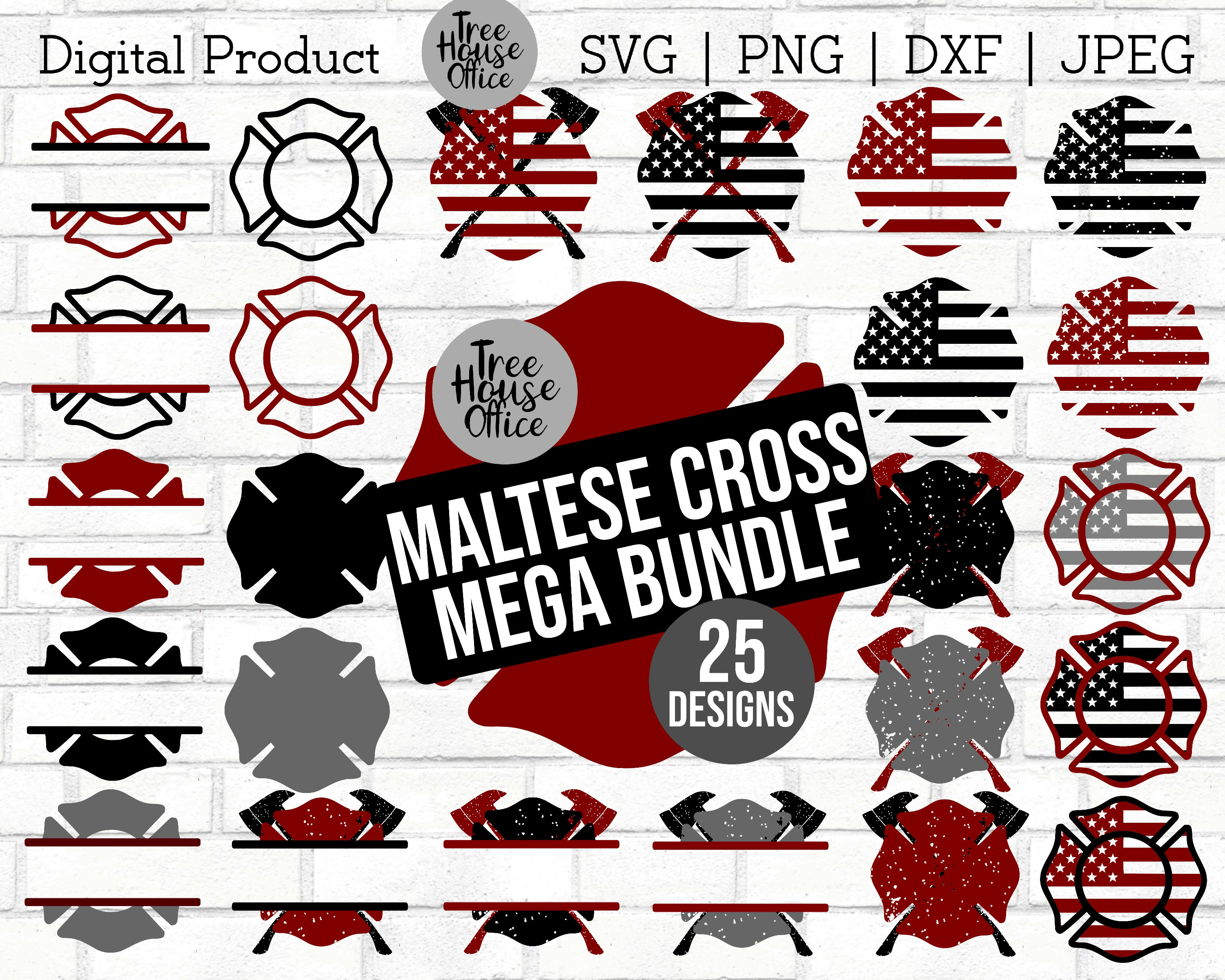 Download Maltese Cross Bundle Svg Dxf Png Jpeg Fire Department Svg Etsy