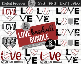 Baseball Love SVG DXF PNG jpeg, Love Softball svg,  Baseball Quote, Softball Saying, Pitcher Batter, Baseball Mom Dad, Digital Clipart Cut
