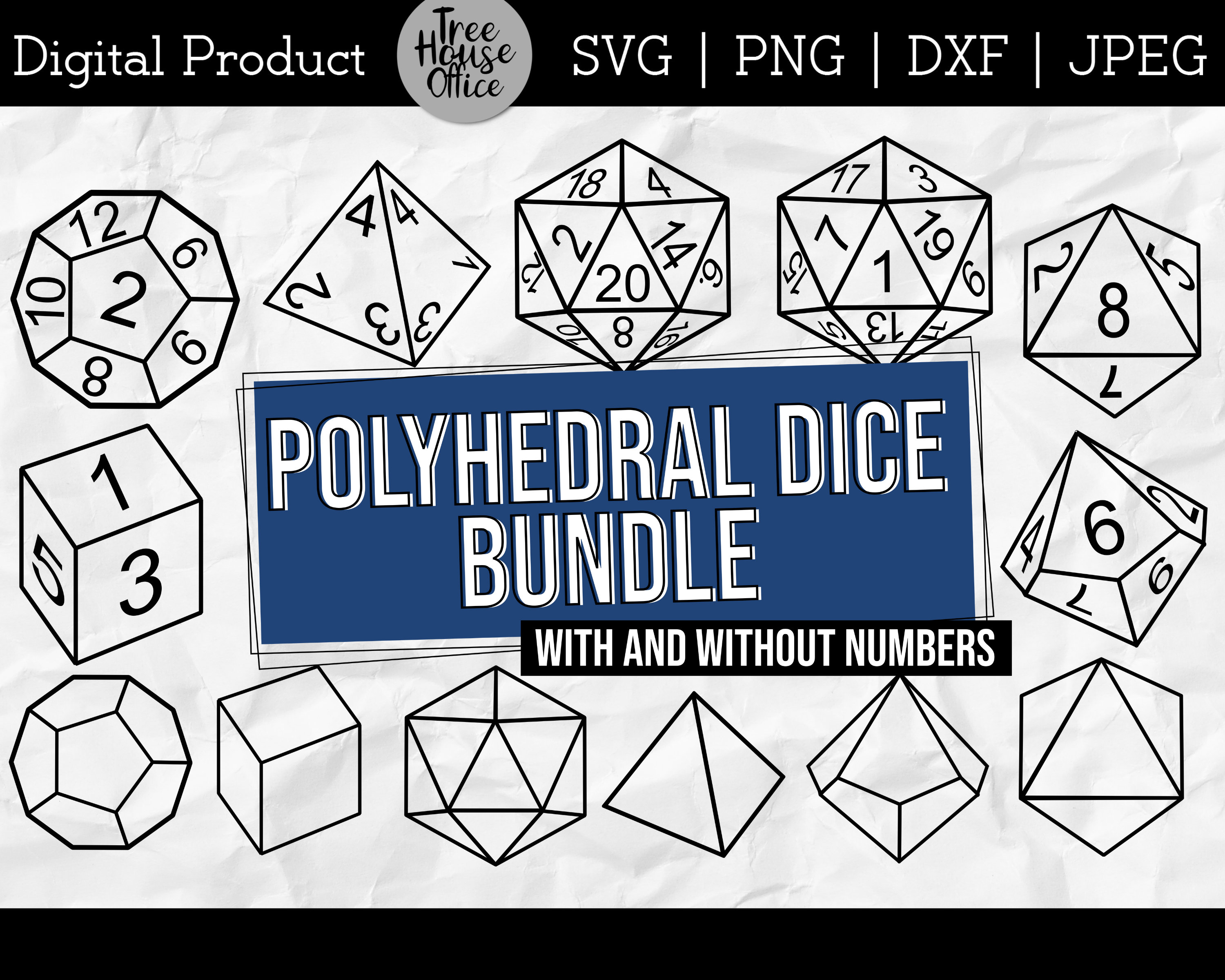 Retro Polyhedral Numbers - Dice Bag – DND