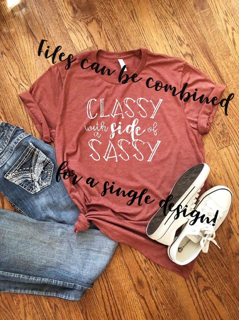 Classy With A Side Of Sassy Svg Png Mommy And Me Svg Sassy