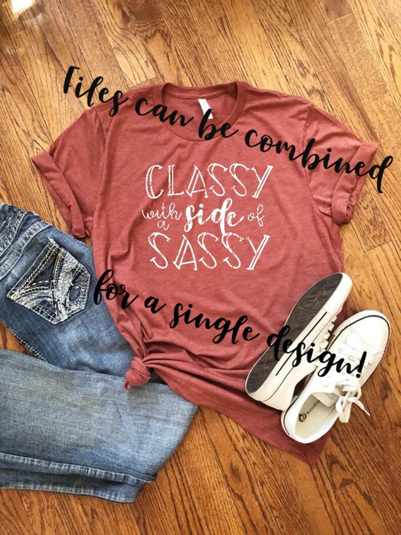 Classy With A Side Of Sassy Svg Png Mommy And Me Svg Sassy Etsy