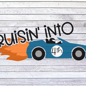 Cruisin Into 4th Grade SVG/DXF/PNG/jpeg | Fourth Grade | Back To School svg | First Day of School | 4th Grader | 1st Day of School | School