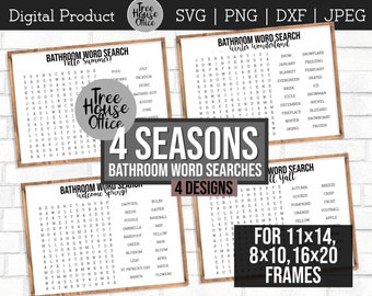 Seasons Forget Your Phone SVG, JPEG PNG dxf, Horizontal Bathroom Decor Svg, Funny Bathroom File, Seasonal Word Search Farmhouse Print Art