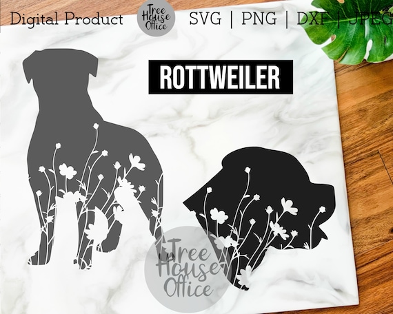 Download Rottweiler Svg Dxf Png Jpeg Rottweiler Mandala Zentangle Svg Dog Silhouette Svg Rott Svg With Flowers Mendela Cute Rotty Svg Clipart