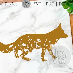 | Floral Fox SVG/DXF/PNG/jpeg | d’images clipart pour animaux Fox Mandela Mandala | | Animal Silhouette | fleurs de renard Fox Zentangle | Renard mignon