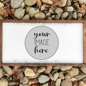 12 x 24 Farmhouse Frame Mockup | Wood Frame JPEG PNG | Rustic Frame Mock Up | Wood Portrait | Styled Sign Mockup | Real Wood Sign