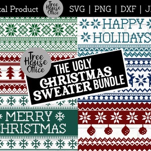 Ugly Christmas Sweater Design SVG, DXF, PNG, jpeg, Nordic Christmas Winter Pattern, Xmas Sweater Design, Knit Sweater Pattern, Laser Engrave