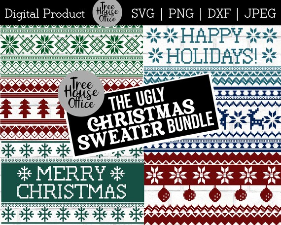 Ugly Christmas Sweater SVG Bundle - Creative Vector Studio