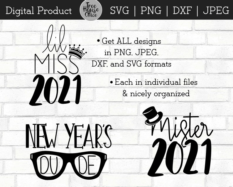 Download New Years Bundle SVG Bundle DXF PNG jpeg New Year's Eve | Etsy