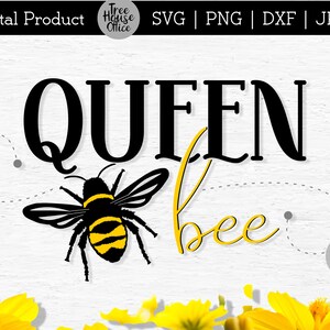 Queen Bee Mom Quote SVG File, Queen Honeybee svg, Boss Lady SVG, Bumblebee Mother's Day Design, Cricut Bee Quote Svg, Mom Bee Saying png