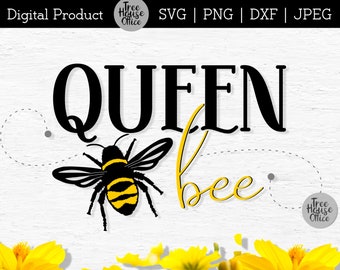 Arquivo SVG de citação de mãe de abelha rainha, Queen Honeybee svg, Boss Lady SVG, Design de dia das mães de abelha, Cricut Bee Quote Svg, Mom Bee Saying png