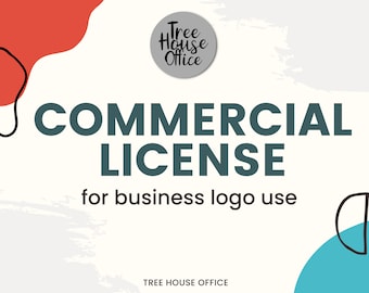 Licença de uso de logotipo comercial, pacote de marca comercial da Tree House Office Designs