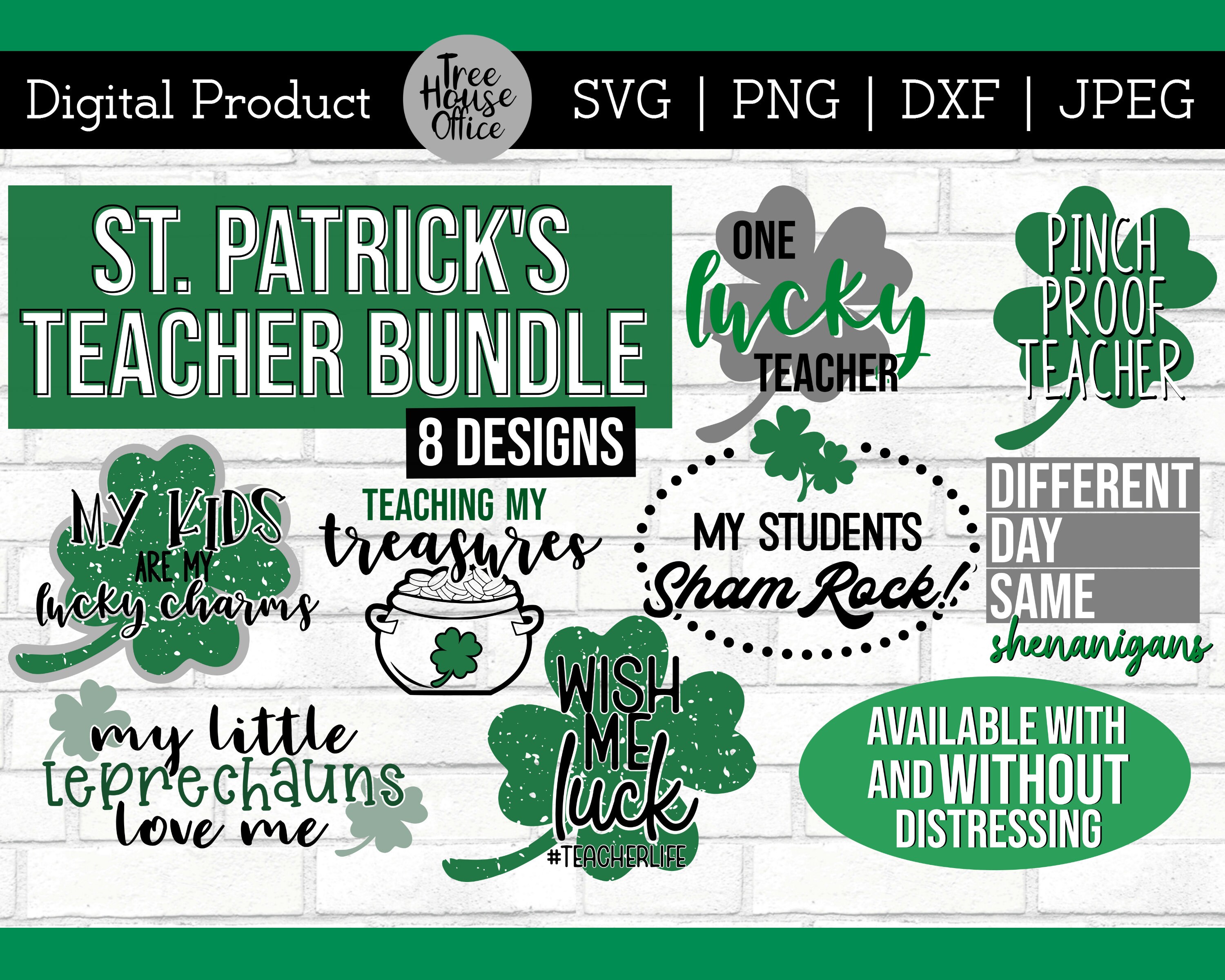 St Patrick's Day Teacher SVG Bundle, St Patty's Day for Teachers, Saint Patrick's Day Cutting Files and PNG files for Teachers Shirts