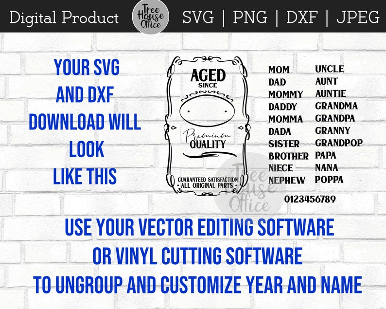 Download Father's Day Whiskey Label SVG/DXF/PNG/jpeg Personalized ...