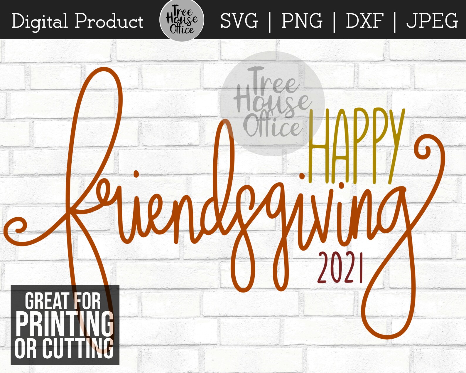 Happy Friendsgiving SVG DXF PNG jpeg Happy Friends Giving | Etsy
