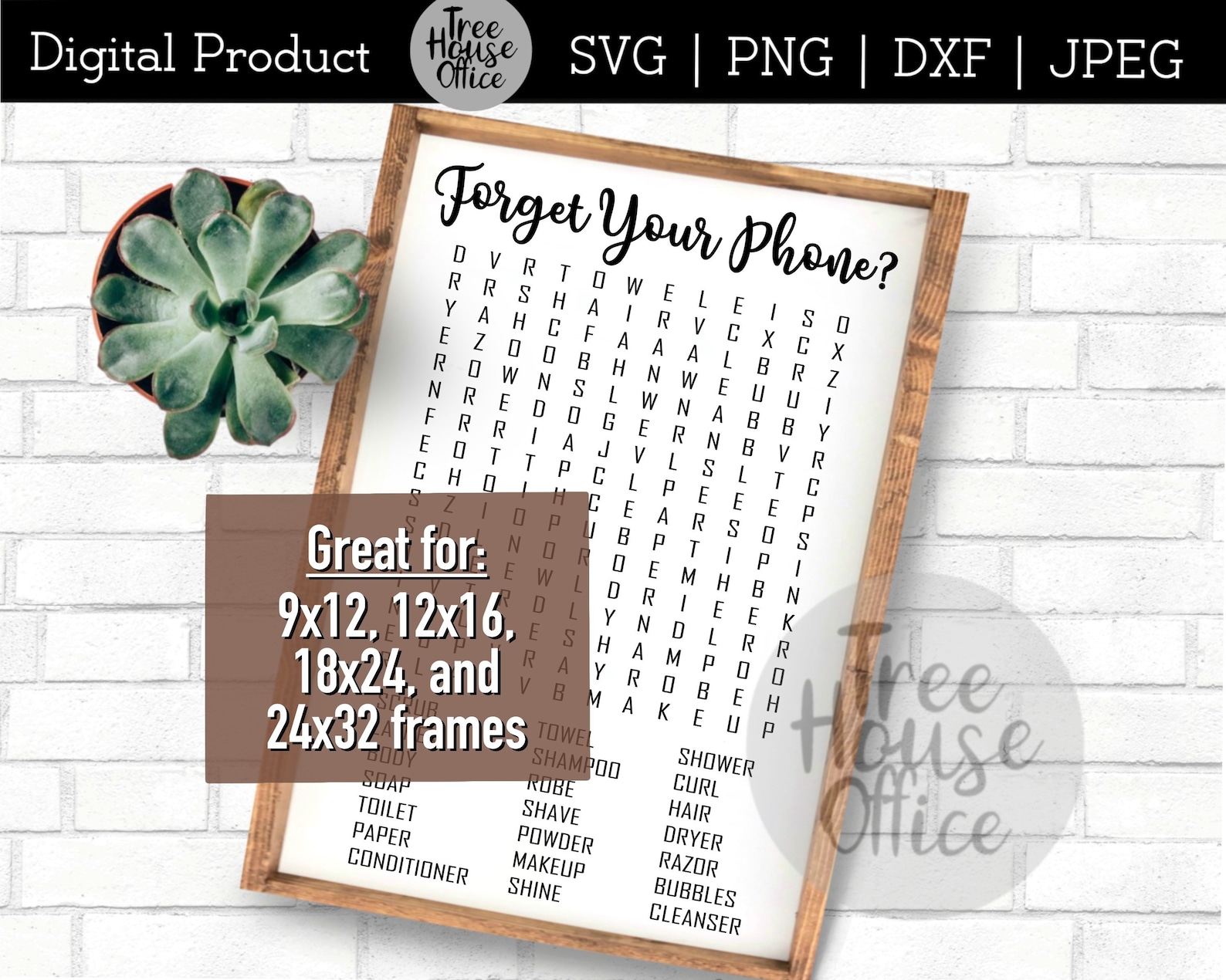 Download Forget Your Phone Bathroom Word Search SVG/DXF/JPEG/png | Etsy