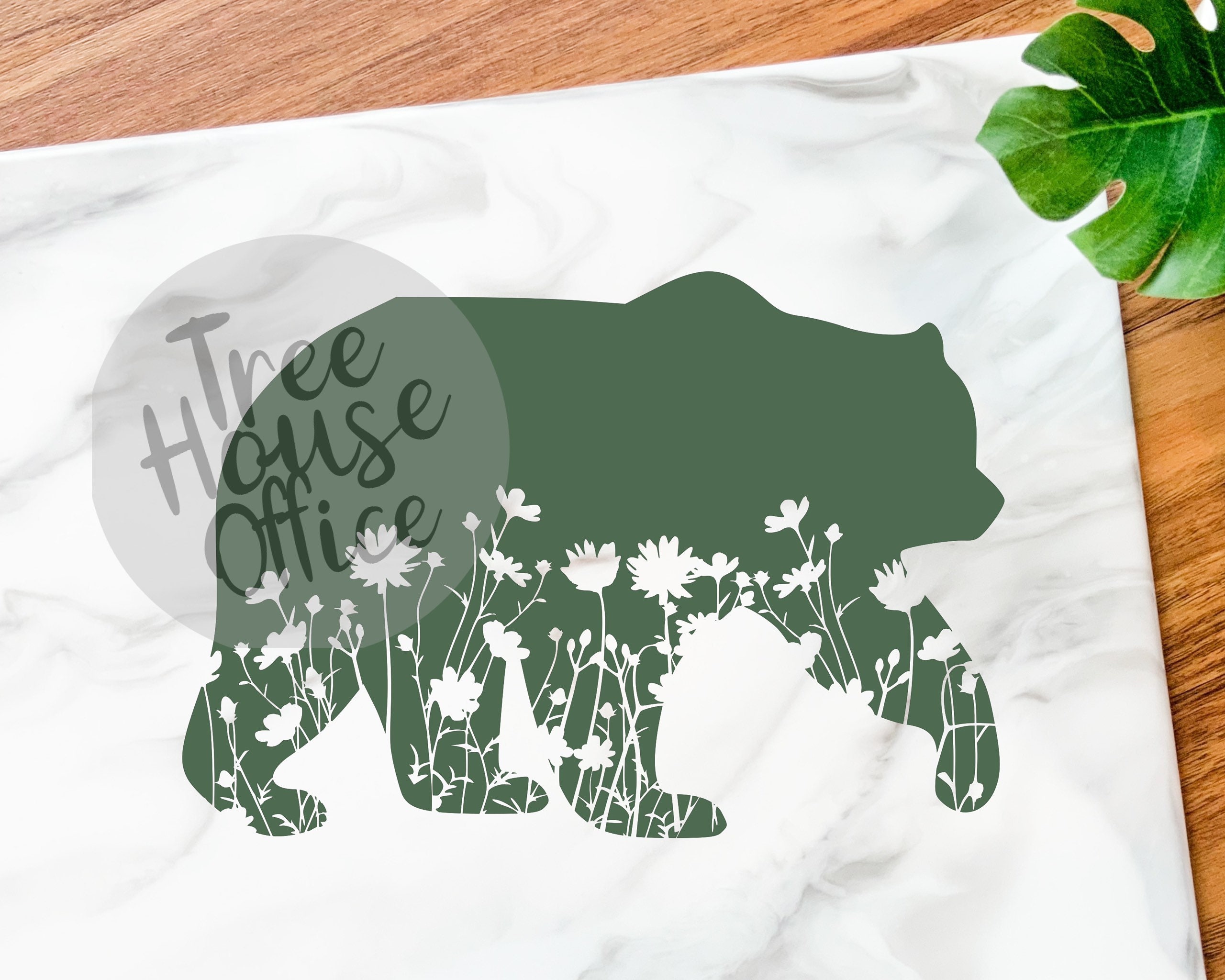 Download Floral Bear Svg Dxf Png Jpeg Bear Mandala Bear Zentangle Etsy