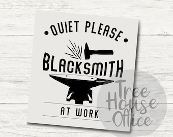 Blacksmith Anvil SVG | Quiet Please, Metalworking Cut File (Digital Download)