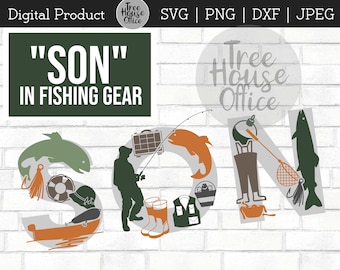 Fishing Son Svg, Png Jpeg Dxf, Father and Son Fishing, Father's Day, Fisherman Boy Cut File, Fishing Kid, Fathers Day Angler Angling svg jpg