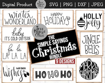 Weihnachten Zitate SVG/DXF/PNG/jpeg, Bauernhaus Sign Making Bundle, Einfache Weihnachten Spruch svg, Weihnachtslied Zitate, Schablone Cut File Download