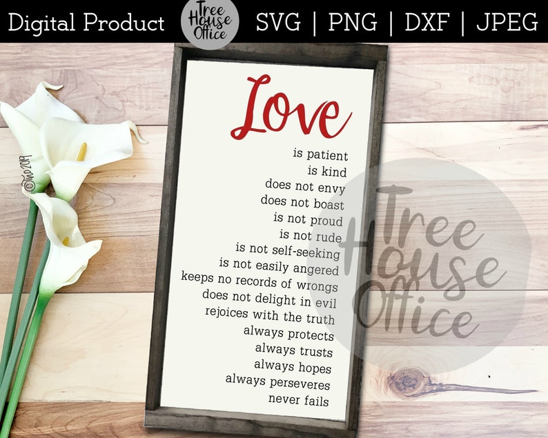Download Love Is Patient SVG PNG JPEG Romantic Quote Svg | Etsy