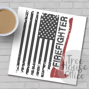 Firefighter Flag SVG/DXF/JPEG/png | Firefighter svg | Thin Red Line cut file | Fireman Hero Svg | Maltese Cross Printable Instant Download