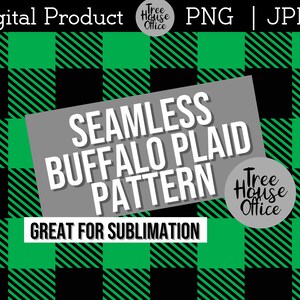 Green Buffalo Plaid Sublimation JPEG PNG, St Patrick&#39;s Day Plaid, Buffalo Checked Backgrounds Sublimation Farmhouse Green Print File Digital
