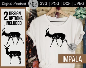 Floral Impala SVG, arquivo de corte de silhueta Impala, Impala com flores silvestres PNG, flores silvestres da África do Sul Animal SVG, Savannah Impala Cricut Svg