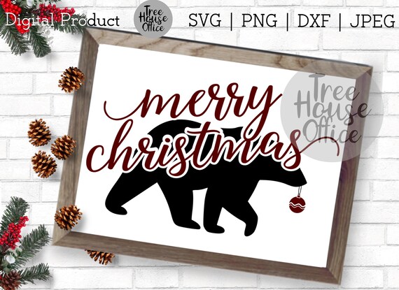 Download Christmas Bear Svg Dxf Png Jpeg Merry Christmas Christmas Etsy