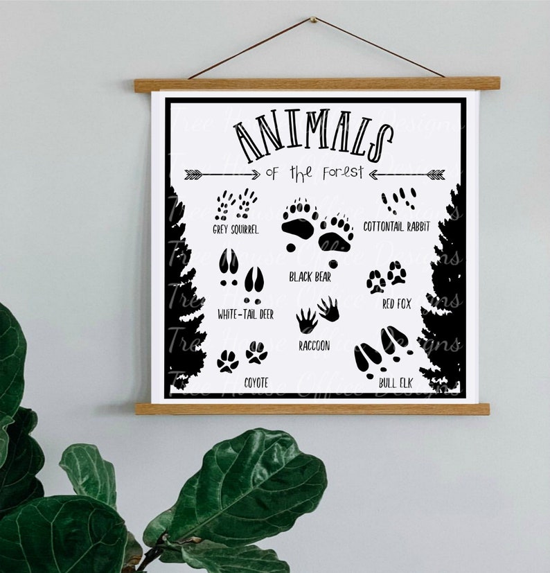 PRINTABLE Animals of the Forest PDF/PNG Woodland Nursery - Etsy